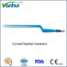 Single Use Curved Bipolar Tweezers for Open Surgery